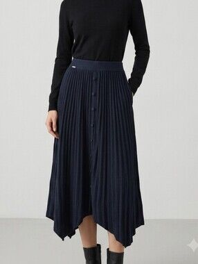Picadilly Canada Black Handkerchief Hem Knit Skirt Size XS NWOT